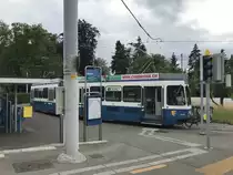 Linie 11 Wagennummer 2044  Wollishofen  an der Endhaltestelle Rehalp. Datum: 6. 6. 2020