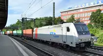 EVB - Eisenbahnen and Verkehrsbetriebe Elbe-Weser GmbH, Zeven [D] mit der Railpool Lok  185 685-5  [NVR-Nummer: 91 80 6185 685-5 D-Rpool] und Containerzug Richtung Hamburger Hafen am 03.06.20 Bf. Hamburg-Harburg.