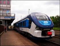 CD 844 024-0 am 6. 5. 2020 im Bahnhof Karlovy Vary untere Station.