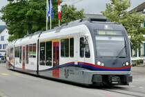 ABe 4/8 5014 der am 9.6.20 in der Stadt Dietikon unterwegs zum Bahnhof ist.