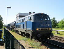 Mit einem Kesselzug stand die EGP 225 802,am 07.Juni 2020,im Bahnhof Sternberg.