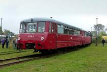 11. Oktober 2014, Eisenbahnfest in Weimar, Hier die Tw 172 432 und 172 171 der Traditionsgemeinschaft Ferkeltaxi e.V.