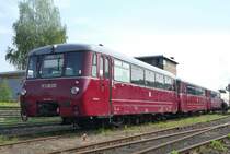 24. August 2019, An diesem Wochenende fand im Bw Chemnitz-Hilbersdorf das Heizhausfest statt. Die  Ferkeltaxe  772 132 wird von  Köstner Schienenbusreisen Chemnitz OT Grüna  betreut.