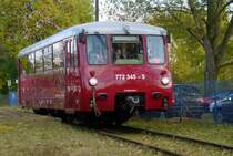 13. Oktober 2013 im Bw Weimar. Der VT 172 132 pendelte zwischen Hauptbahnhof und dem Museumsgelände