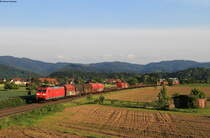 185 123-7 mit dem EZ 45036 (Chiasso Smistamento-Mannheim Rbf) bei Kollmarsreute 16.5.20