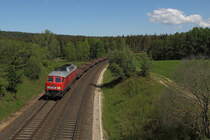 GX 98973 von Marktredwitz nach Weiden mit 232 609 in Oberteich am 01.06.2020 konnte dieser von einer Straßenbrücke aufgenommen werden. 