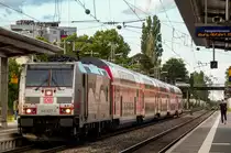 146 227  Bahnprojekt Stuttgart - Ulm  fährt mit dem RB17131 (Offenburg - Freiburg(Breisgau) Hbf) in den Bahnhof Lahr (Schwarzwald) ein. 