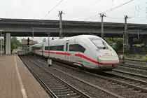 Ausfahrt am Nachmittag des 06.07.2019 von 412 015 (9025/0812 025-6)  Nordrhein-Westfalen  aus dem von Gleis 4 aus dem Bahnhof von Hamburg Harburg in Richtung Maschen.