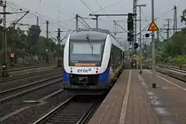 Nachschuss auf erixx VT 648 470 (648 970-1), als dieser am Nachmittag des 06.07.2019 zusammen mit erixx VT 648 484 (648 484-3) als RB 38 (Hamburg Harburg - Hannover Hbf) von Gleis 5 aus dem Startbahnhof fuhr.