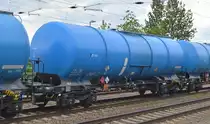 Tschechischer Kesselwagen der CD Cargo mit der Nr. 31 TEN 54 CZ-CDC 7929 182-7 Zacns Befüllung siehe UN-Nr.: 30/1202 = Dieselkraftstoff oder Gasöl oder Heizöl (leicht) in einem Ganzzug am 09.06.20 Bf. Saarmund.