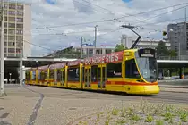 Be 6/10 Tango 186, auf der Linie 10, fährt zur Haltestelle ZOO Basel. Die Aufnahme stammt vom 08.06.2020.