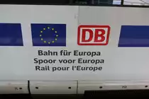 Bahn für Europa Aufkleber an 406 001 am 20.06.20 in Frankfurt am Main Hbf 