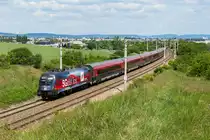 1116.231  5Geht los  war am 21.05.2020 mit dem Railjet 73 von Wien nach Graz unterwegs. Die Aufnahme entstand bei Guntramsdorf.