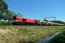 Silozug mit CrossRail DE 6314 passiert am 24 Juni 2020 Tilburg Oude Warande.