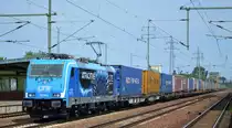 LTE Logistik- und Transport GmbH, Graz mit  186 944  [NVR-Nummer: 91 80 6186 944-5 D-LTE] und Taschenwagenzug aus Polen Richtung Rotterdam am 18.06.20 Bf. Flughafen Berlin Schönefeld.