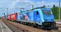 LTE Logistik- und Transport GmbH, Graz mit   186 943  [NVR-Nummer: 91 80 6186 943-7 D-LTE] und Taschenwagenzug aus Rotterdam Richtung Poznan (Polen) am 30.06.20 Bf. Flughafen Berlin Schönefeld.