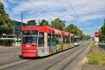 HEAG Mobilo ST13 Wagen 9859 am 04.07.20 in Darmstadt Hauptbahnhof 