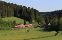 146 221-7  25 Jahre RAB  und 146 224-1 mit dem RE 4734 (Konstanz-Karlsruhe Hbf) bei Stockburg 27.5.20