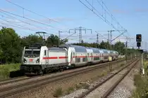 147 568 mit einer IC2-Leergarnitur am 30.06.2020 bei München-Langwied