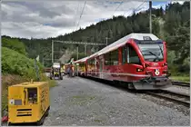 RE1759 mit ABe 4/16 3101 in Trin. (16.06.2020)