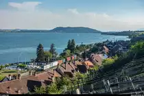 Railpool / BLS Cargo 187 008 mit Nespresso-Zug Avenches - Frenkendorf am 24. Juni 2020 bei Ligerz. Der Zug wird wegen Bauarbeiten zwischen Kerzers und Lyss via Neuchâtel umgeleitet.