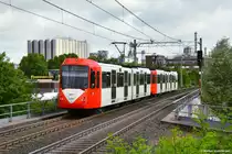B100S 2426 (ex 2196; Umbau Nr. 3) und 2406 (ex 2106; Umbau Nr. 19 ) als Linie 16 in Wesseling am 06.07.2020.