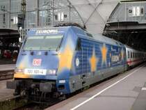 101 101-4  Europa-Azubis gegen der Hass und Gewalt  war am 21.07.2007 Zuglok des IC 2032 von Leipzig Hbf nach Bremen. Zuvor brachte die 101 den IC 2049 von K�ln nach Leipzig.