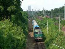 Regionalbahn von Frankfurt (Oder) nach Poznan am 21.7.2007 in Frankfurt (Oder), gezogen von SU45 202.