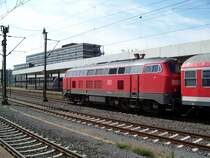 Br 218 470 von Bad Harzburg nach Hannover in Hannover Hbf (19.7.2007)