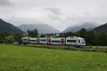 Der Integral VT 105 verläßt am 16.07.2020 Schliersee in Richtung München