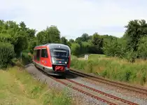 642 662 als RE Heilbronn-Crailsheim am 26.07.2020 bei Gailenkirchen. 