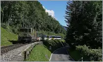 Die MOB GDe 4/4 6003 erreicht mit ihrem Panoramic Express von Montreux nach Zweisimmen Chamby.

21. Juni 2020