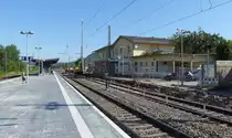 Neubau des Bahnsteig 1, am 22.07.2020 in Jena-Göschwitz.