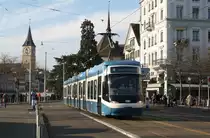 Cobra Be 5/6 3018 beim Helmhaus am 28.02.2009.