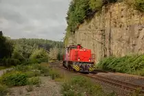 Railflex Lok 3 (MaK G 1206) in Ennepetal, Juli 2020.