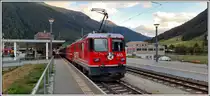 R4367 mit Ge 4/4 II 615  Klosters  in Zernez. (19.07.2020)