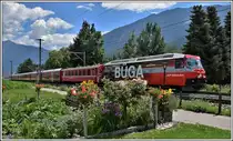 IR1141 nach St.Moritz mit Ge 4/4 III 646  Sta.Maria/Val Müstair  bei Domat/Ems. (23.07.2020)