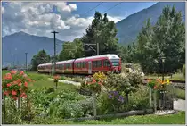 S2 1557 nach Thusis mit ABe 4/16 3101 bei Domat/Ems. (23.07.2020)