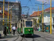 Graz. TW 206 + 319B waren am 31.07.2020 als  Sommerbim  unterwegs, hier am Jakominiplatz.