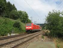 146 232-4 mit dem IRE 5189 am B�311 der Schwarzwaldbahn 23.7.07