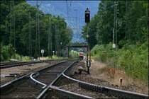 Rauf und runter: 1116 118 eilt bei Brannenburg, mit dem OEC 188  VAL/GARDENA/GR�DNERTAL  von Verona Porta Nuova nach M�nchen, dem Ziel entgegen.