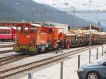 Rangierloks Tm 2/2 114 und Te 2/2 72 in Davos-Platz.