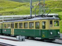 WAB - Abgestellter Zahnradtriebwagen BDeh 4/4 111  im Bahnhofsareal der Kleinen Scheidegg am 16.06.2007
