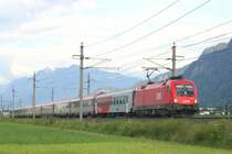 1116 223-7 mit �BB EC 668, Graz Hbf. - Bregenz, bei Schlins