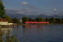 2 Triebfahrzeuge der BR 612 auf dem Lindauer Bahndamm. 18.7.20