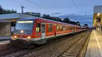 Am 25.08.2020 brachte 628 646 die RB von Mühldorf nach München Hbf. Hier sieht man den Zug in Markt Schwaben.