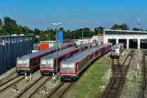 Ein blick auf etliche 628 bei ihrer Wochenendruhe im BW Mühldorf am 09.08.20