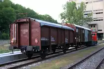 A-KSE 40 81 9408 121-7 Materialwagen (ex Tms) am 03.September 2020 in der Ladestelle Waldmühle.