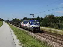 Die 383 207 mit einem Autozug am 04.09.2020 unterwegs bei Vilshofen.