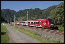 Steuerwagen 80 -90.749 (ÖFB) zwischen Pernegg und Bruck an der Mur am 8.07.2020.